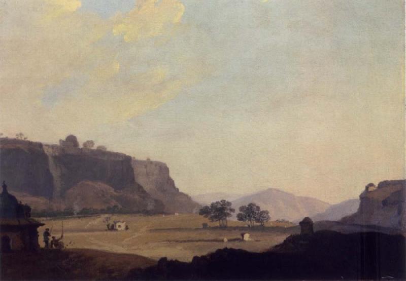 William Hodges A View of Part of the South Side of the Fort at Gwalior oil painting picture